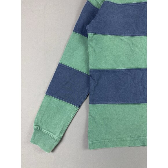 Rare Vintage Y2K Polo Ralph Lauren Rugby Blue Green Stripes Streetwear Hype Kids - Picture 7 of 12
